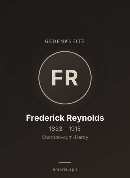 Gedenkportrait von Frederick Reynolds