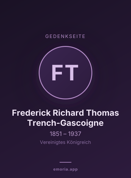 Gedenkportrait von Frederick Richard Thomas Trench-Gascoigne