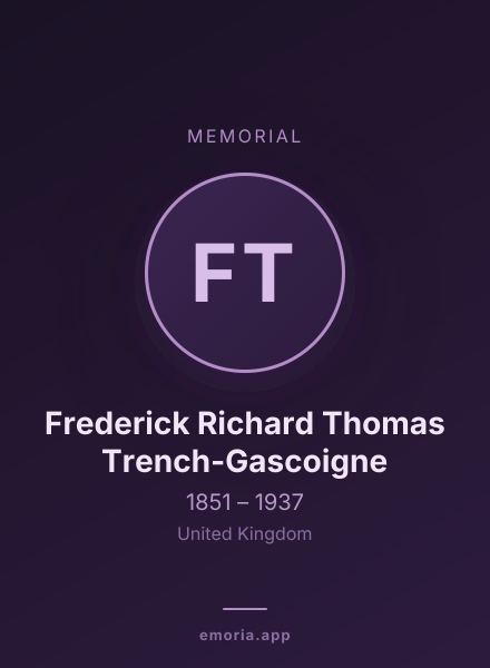 Memorial portrait of Frederick Richard Thomas Trench-Gascoigne