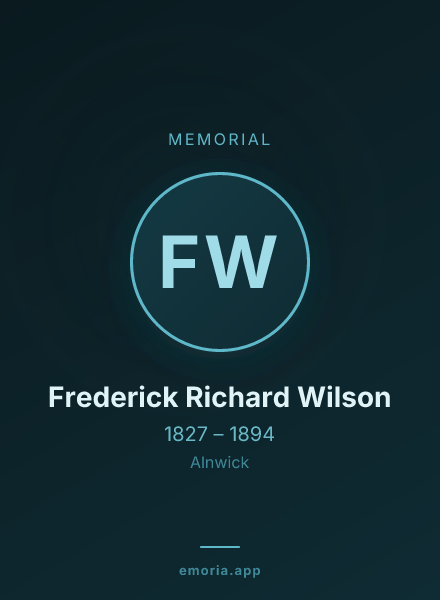 Memorial portrait of Frederick Richard Wilson