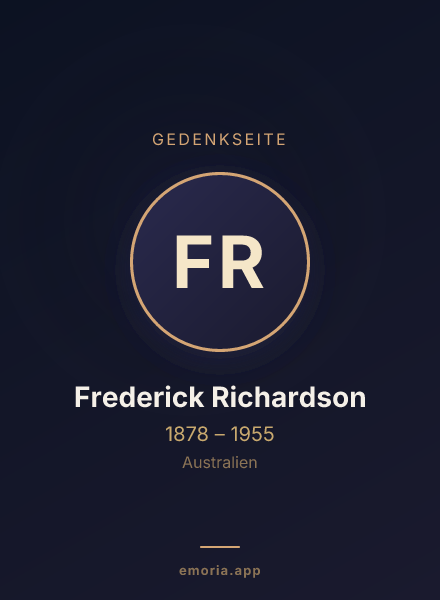 Gedenkportrait von Frederick Richardson