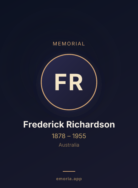 Memorial portrait of Frederick Richardson