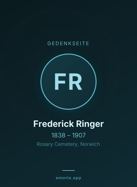 Gedenkportrait von Frederick Ringer
