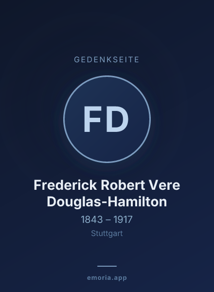 Gedenkportrait von Frederick Robert Vere Douglas-Hamilton