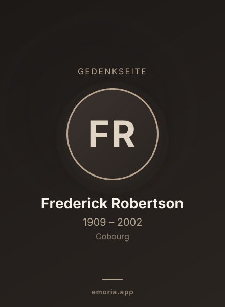 Gedenkportrait von Frederick Robertson
