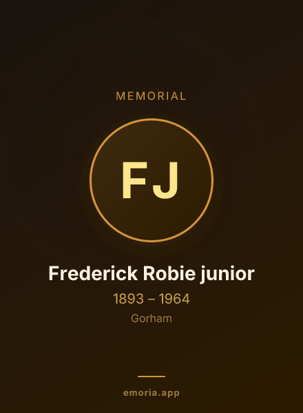 Memorial portrait of Frederick Robie junior