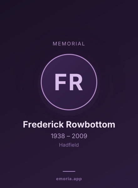 Memorial portrait of Frederick Rowbottom