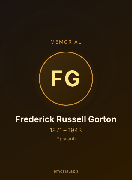 Memorial portrait of Frederick Russell Gorton