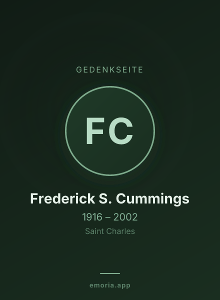 Gedenkportrait von Frederick S. Cummings