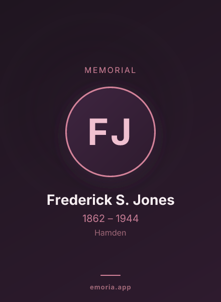 Memorial portrait of Frederick S. Jones