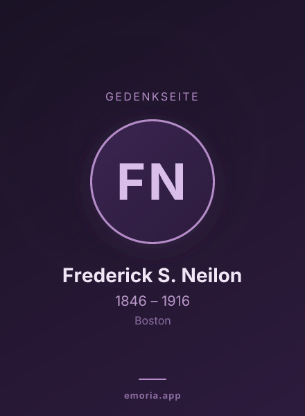 Gedenkportrait von Frederick S. Neilon