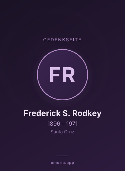 Gedenkportrait von Frederick S. Rodkey