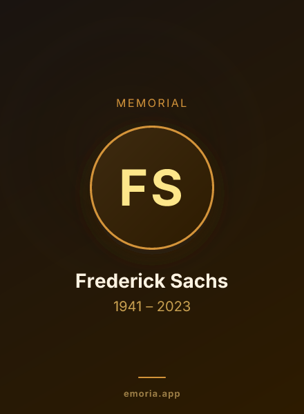 Memorial portrait of Frederick Sachs