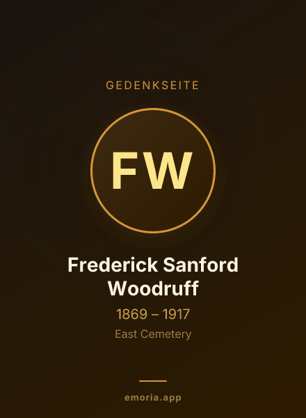Gedenkportrait von Frederick Sanford Woodruff