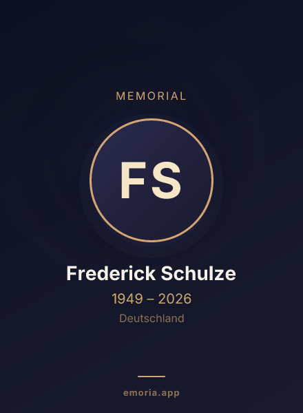 Memorial portrait of Frederick Schulze