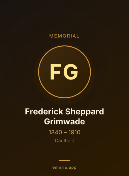Memorial portrait of Frederick Sheppard Grimwade