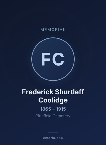 Memorial portrait of Frederick Shurtleff Coolidge