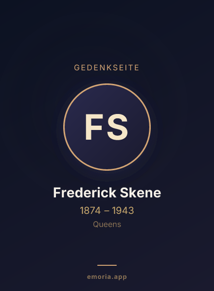 Gedenkportrait von Frederick Skene
