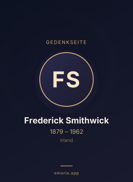 Gedenkportrait von Frederick Smithwick