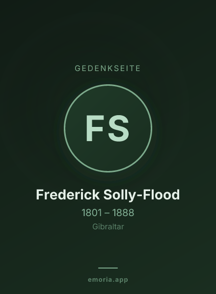 Gedenkportrait von Frederick Solly-Flood