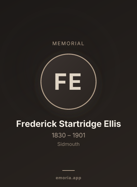 Memorial portrait of Frederick Startridge Ellis