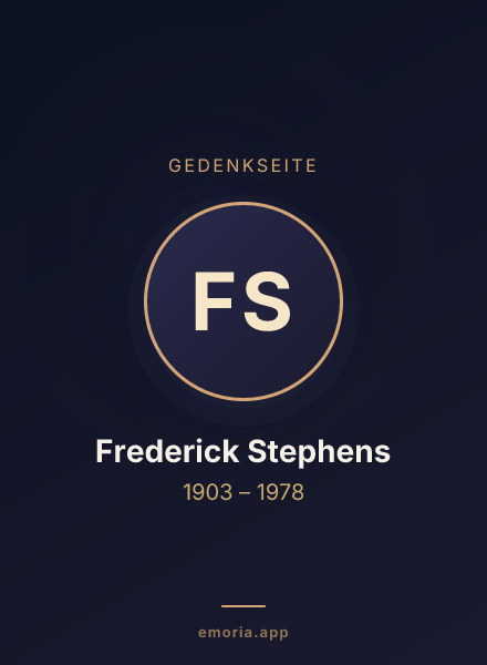 Gedenkportrait von Frederick Stephens