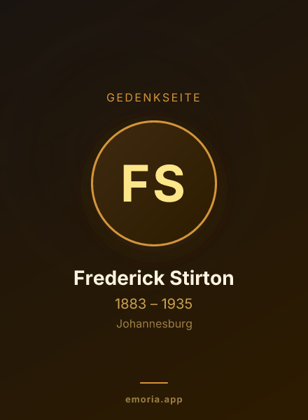 Gedenkportrait von Frederick Stirton