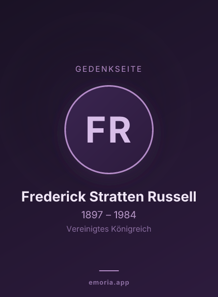 Gedenkportrait von Frederick Stratten Russell