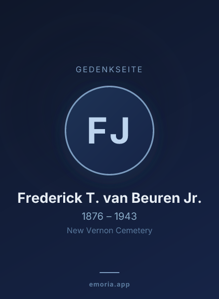 Gedenkportrait von Frederick T. van Beuren Jr.