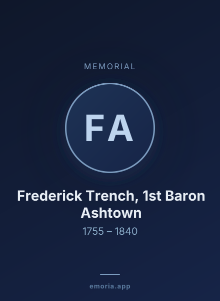 Memorial portrait of Frederick Trench, 1st Baron Ashtown