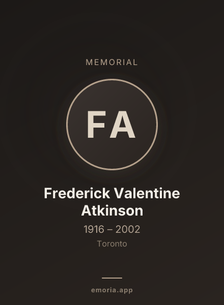 Memorial portrait of Frederick Valentine Atkinson