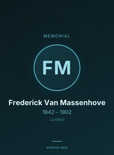Memorial portrait of Frederick Van Massenhove