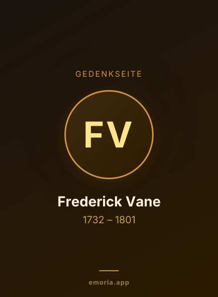 Gedenkportrait von Frederick Vane