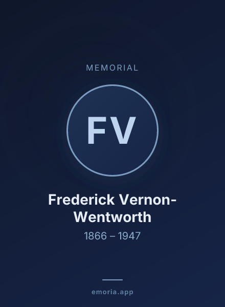 Memorial portrait of Frederick Vernon-Wentworth