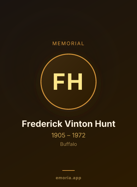 Memorial portrait of Frederick Vinton Hunt