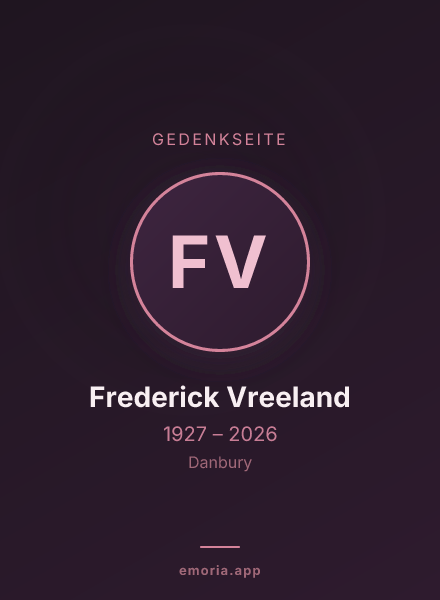 Gedenkportrait von Frederick Vreeland