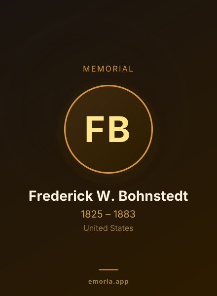 Memorial portrait of Frederick W. Bohnstedt