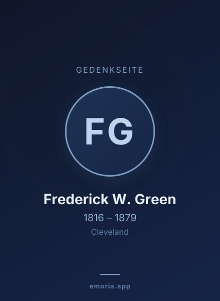 Gedenkportrait von Frederick W. Green