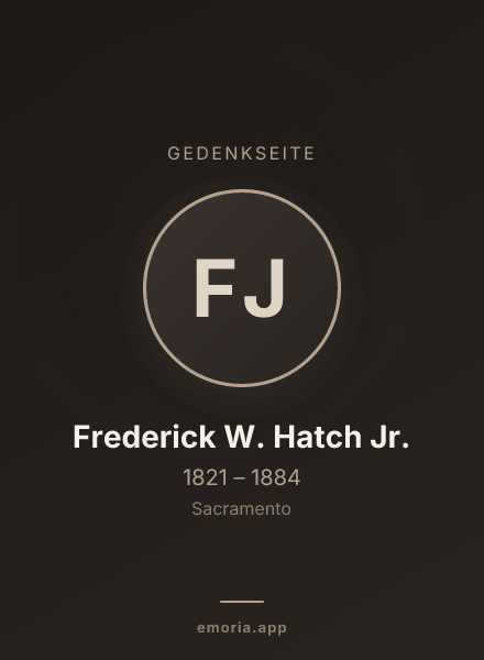 Gedenkportrait von Frederick W. Hatch Jr.