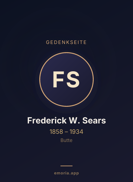 Gedenkportrait von Frederick W. Sears