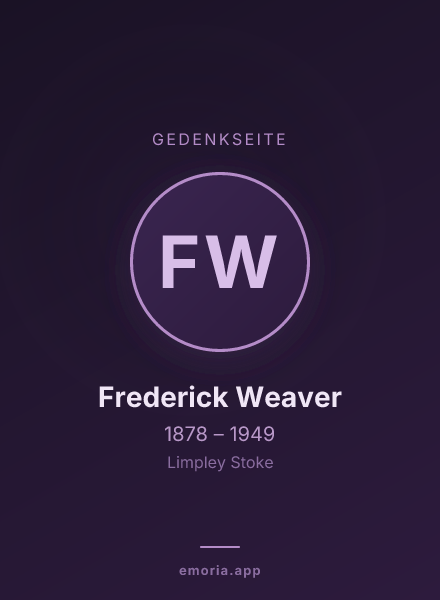 Gedenkportrait von Frederick Weaver