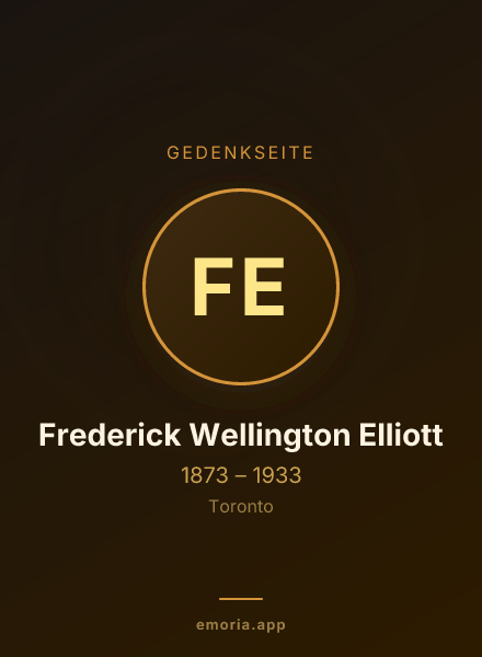 Gedenkportrait von Frederick Wellington Elliott