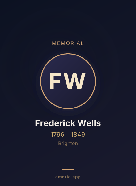 Memorial portrait of Frederick Wells
