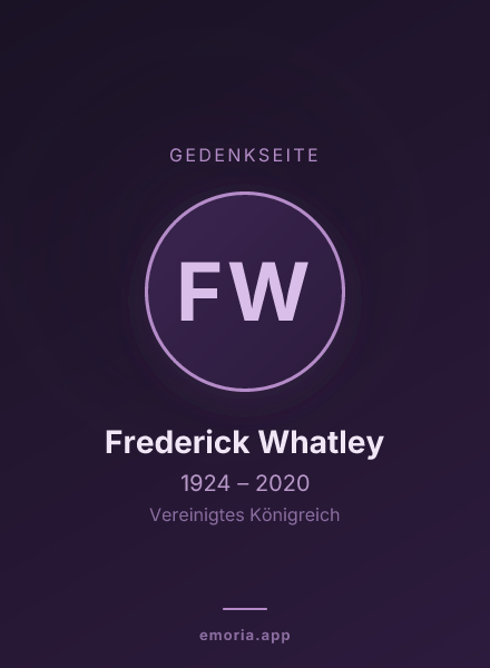 Gedenkportrait von Frederick Whatley