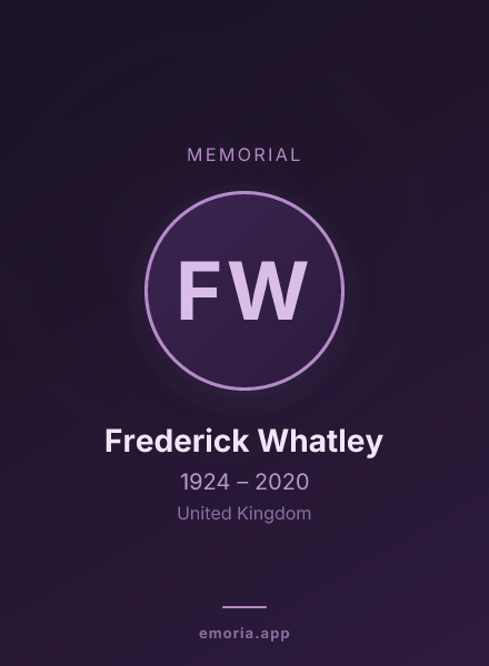 Memorial portrait of Frederick Whatley