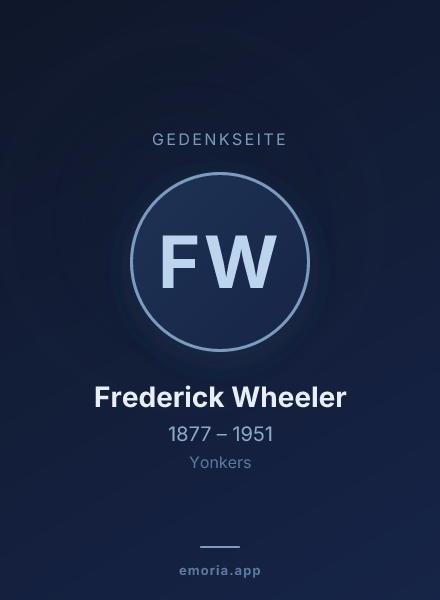 Gedenkportrait von Frederick Wheeler