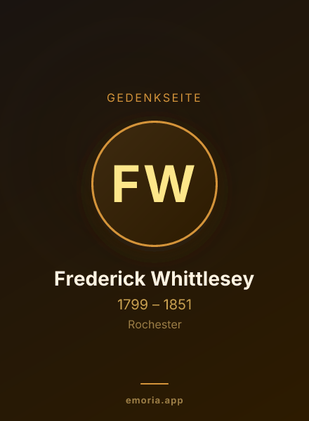 Gedenkportrait von Frederick Whittlesey