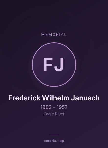 Memorial portrait of Frederick Wilhelm Janusch