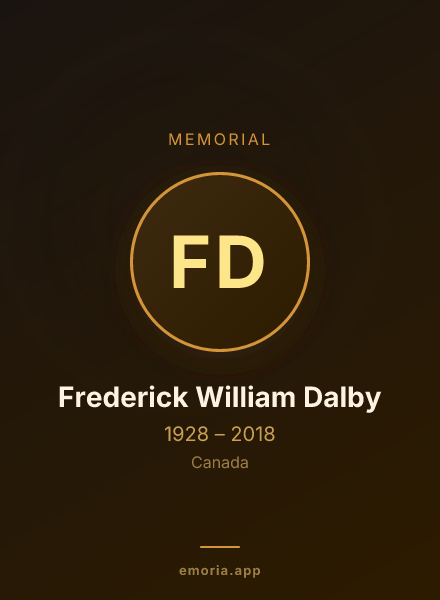 Memorial portrait of Frederick William Dalby