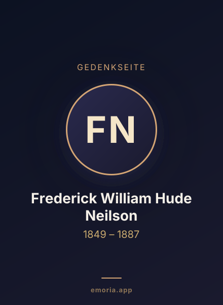 Gedenkportrait von Frederick William Hude Neilson
